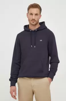 Gant bluza barbati, culoarea albastru marin, cu gluga, neted imagine