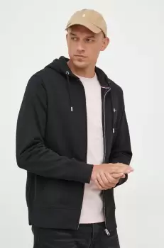 Gant bluza barbati, culoarea negru, cu gluga, neted imagine