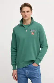 Gant bluza barbati, culoarea verde, cu imprimeu, 2044006 imagine