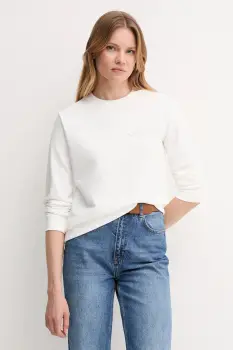 Gant bluza culoarea alb, uni, 4202586 imagine