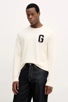 Gant bluza culoarea bej, cu imprimeu, 2067062 imagine