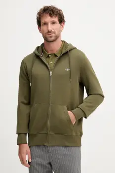 Gant bluza culoarea negru, cu gluga, neted imagine