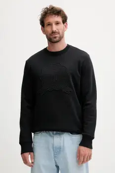 Gant bluza culoarea negru, cu imprimeu, 2067075 imagine