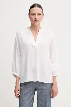 Gant bluza din in culoarea alb, neted, 4300475 imagine