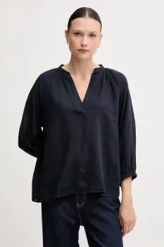 Gant bluza din in culoarea bleumain, neted, 4300475 imagine