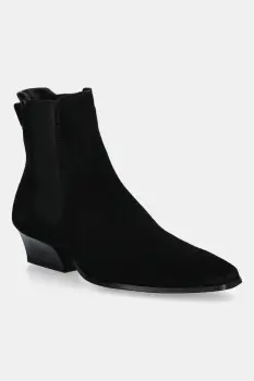 Gant botine din piele intoarsa Bassotte culoarea negru, cu toc drept, 31553150 imagine
