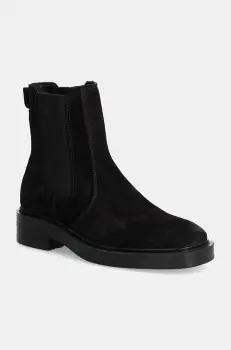 Gant botine din piele intoarsa Fallwi femei, culoarea negru, cu toc plat, 29553724 G00 imagine