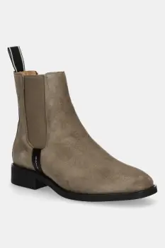Gant botine din piele intoarsa Fayy culoarea bej, cu toc plat, 31553127 imagine