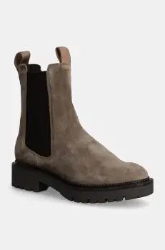 Gant botine din piele intoarsa Kelliin femei, culoarea maro, cu toc plat, 29553778 G24 imagine