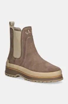Gant botine din piele intoarsa Wintly femei, culoarea maro, cu toc plat, izolare usoara, 29553793 G183 imagine