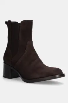 Gant botine din piele intoarsa Workdale femei, culoarea maro, cu toc drept, 29553797 G46 imagine