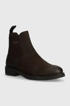 Gant cizme chelsea din nubuc Prepdale culoarea maro, 29651752 G46 imagine