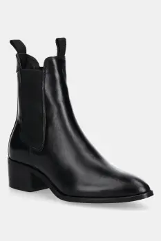 Gant cizme de piele St Broomly culoarea negru, cu toc drept, 31551094 imagine