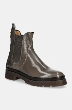 Gant ghete chelsea de piele Aligrey femei, culoarea maro, cu platforma, izolare usoara, 29551764 G135 imagine