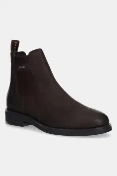 Gant ghete chelsea de piele Prepdale culoarea maro, 31651104 imagine