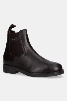 Gant ghete chelsea de piele Prepdale culoarea maro, 31651105 imagine