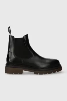 Gant ghete chelsea de piele Ramzee barbati, culoarea negru, 27651422.G00 imagine