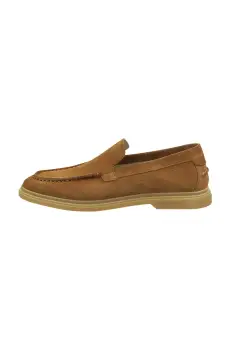 Gant mocasini din piele intoarsa Boery barbati, culoarea maro, 30673849.G410 imagine