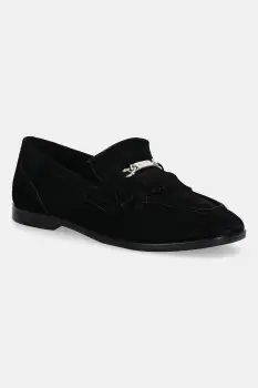 Gant mocasini din piele intoarsa Gimble culoarea negru, cu toc plat, 31573124 imagine