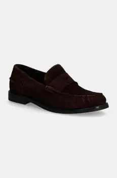 Gant mocasini din piele intoarsa Gracelyn femei, culoarea bordo, cu toc plat, 29573715 G553 imagine
