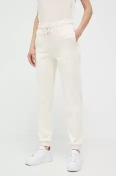 Gant pantaloni de trening culoarea bej, neted imagine