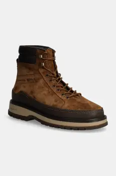 Gant pantofi de piele intoarsa Clafton barbati, culoarea maro, 29643742 G771 imagine