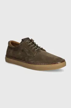 Gant pantofi de piele intoarsa Prepville barbati, culoarea verde, 29633679 G710 imagine