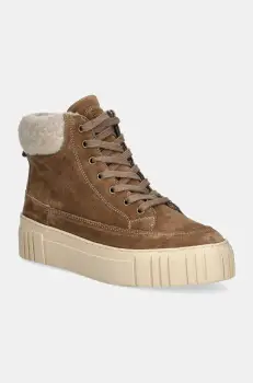 Gant pantofi de piele intoarsa Snowmont culoarea maro, cu platforma, izolat, 29543705 G146 imagine