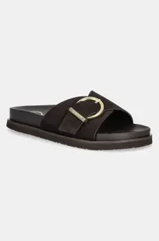 Gant papuci din piele Mardale femei, culoarea maro, 30503936.G462 imagine