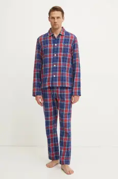 Gant pijamale de bumbac culoarea bleumarin, cu imprimeu, 902449100 imagine
