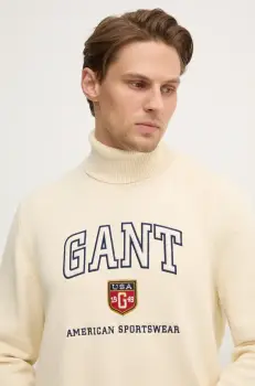 Gant pulover barbati culoarea bej 8030224 imagine