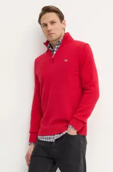 Gant pulover de bumbac culoarea rosu imagine