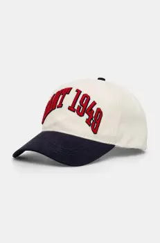 Gant sapca de baseball din bumbac culoarea bej, cu imprimeu, 9950138 imagine