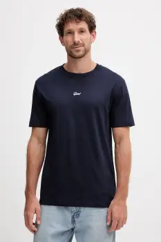 Gant tricou din bumbac culoarea albastru marin, cu imprimeu, 2003343 imagine