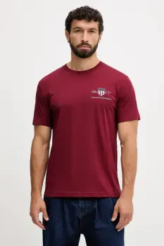 Gant tricou din bumbac culoarea albastru marin, cu imprimeu imagine