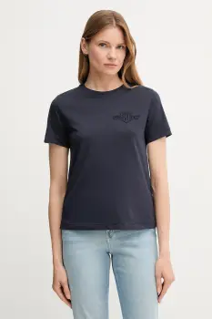 Gant tricou din bumbac culoarea bleumarin, 4202589 imagine