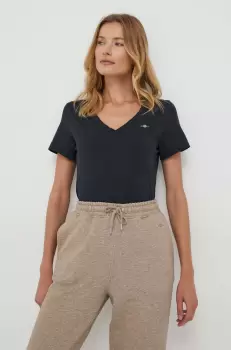 Gant tricou din bumbac culoarea negru imagine