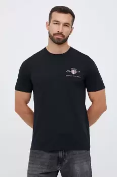 Gant tricou din bumbac culoarea negru, cu imprimeu imagine