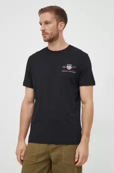 Gant tricou din bumbac culoarea negru, cu imprimeu imagine