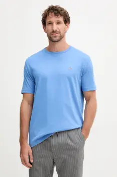 Gant tricou din bumbac culoarea roz, neted imagine