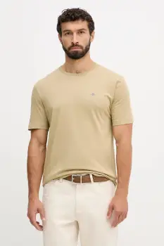 Gant tricou din bumbac culoarea roz, neted imagine