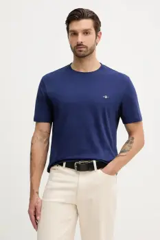 Gant tricou din bumbac culoarea roz, neted imagine
