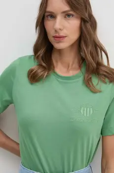 Gant tricou din bumbac culoarea verde imagine