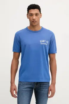 Gant tricou din bumbac culoarea violet, cu imprimeu, 2003314 imagine