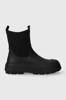 GARMENT PROJECT botine Milo Chelsea femei, culoarea negru, cu toc plat, GPWF2503 imagine