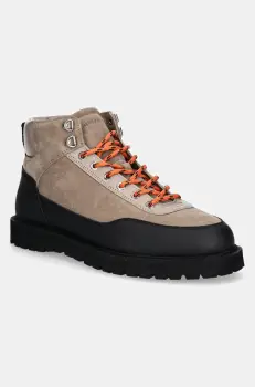 GARMENT PROJECT pantofi de piele intoarsa Olaf Lace-Up Boot barbati, culoarea maro, GPF2606 imagine