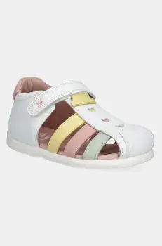 Garvalin sandale din piele pentru copii culoarea alb, 252303 imagine