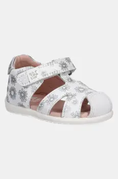 Garvalin sandale din piele pentru copii culoarea alb, 252305 imagine