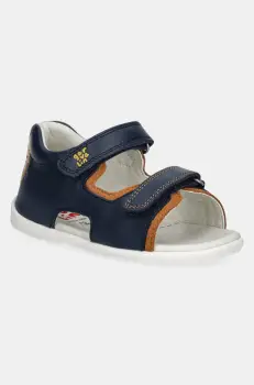 Garvalin sandale din piele pentru copii culoarea albastru marin, 252317 imagine