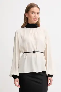 Gaudi bluza culoarea bej, uni, 521FD45031 imagine